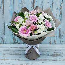 Букет цветов из:  Герберы, Альстромерии и Хризантемы #REPLACE_PRED# Кумыше