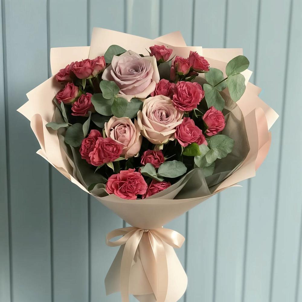 Букет цветов из: Гвоздики и Розы в Кумыше
