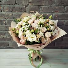 Букет цветов из:  Альстромерии, Розы и Хризантемы в Кумыше