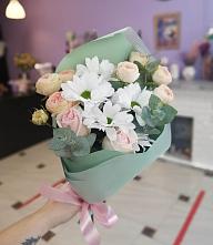 Букет милый в Кумыше Букет цветов из: Хризантемы и Розы в Кумыше