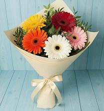 Букет цветов из:  Герберы #REPLACE_PRED# Кумыше