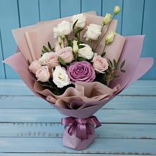 Букет цветов из:  Розы и Лизиантусы #REPLACE_PRED# Кумыше