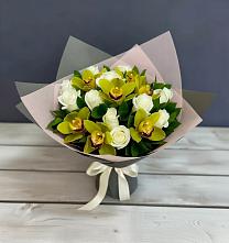 Букет цветов из:  Орхидеи и Розы в Кумыше