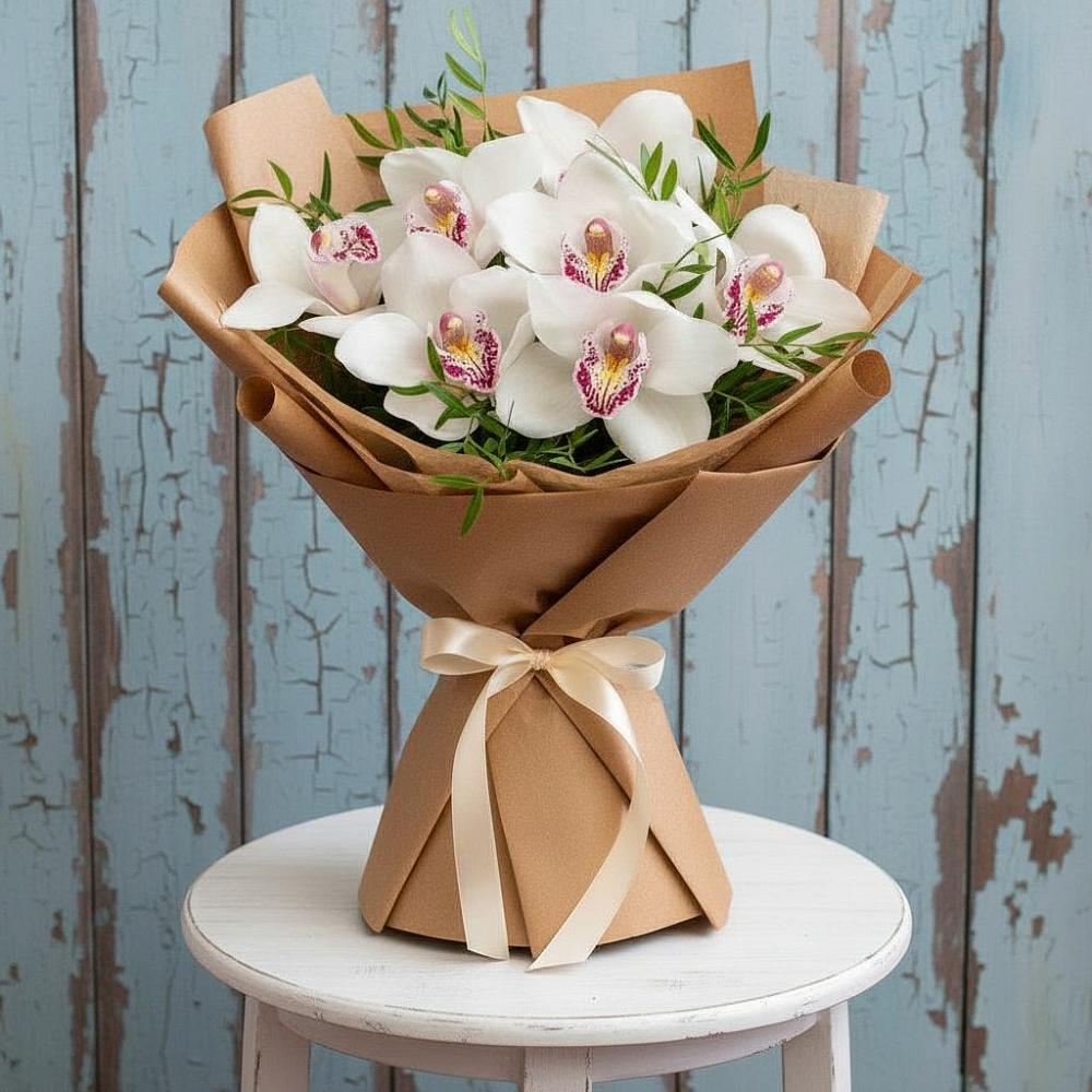Букет цветов из: Орхидеи и Розы в Кумыше