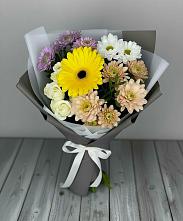 Букет цветов из:  Розы, Герберы и Хризантемы #REPLACE_PRED# Кумыше