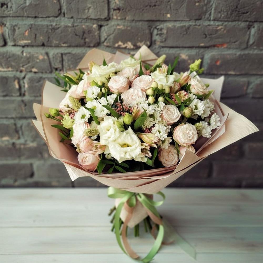 Букет цветов из: Альстромерии, Розы и Хризантемы в Кумыше