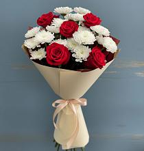 Букет цветов из:  Розы и Хризантемы в Кумыше