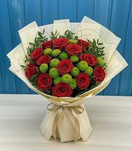 Букет цветов из:  Розы и Хризантемы в Кумыше