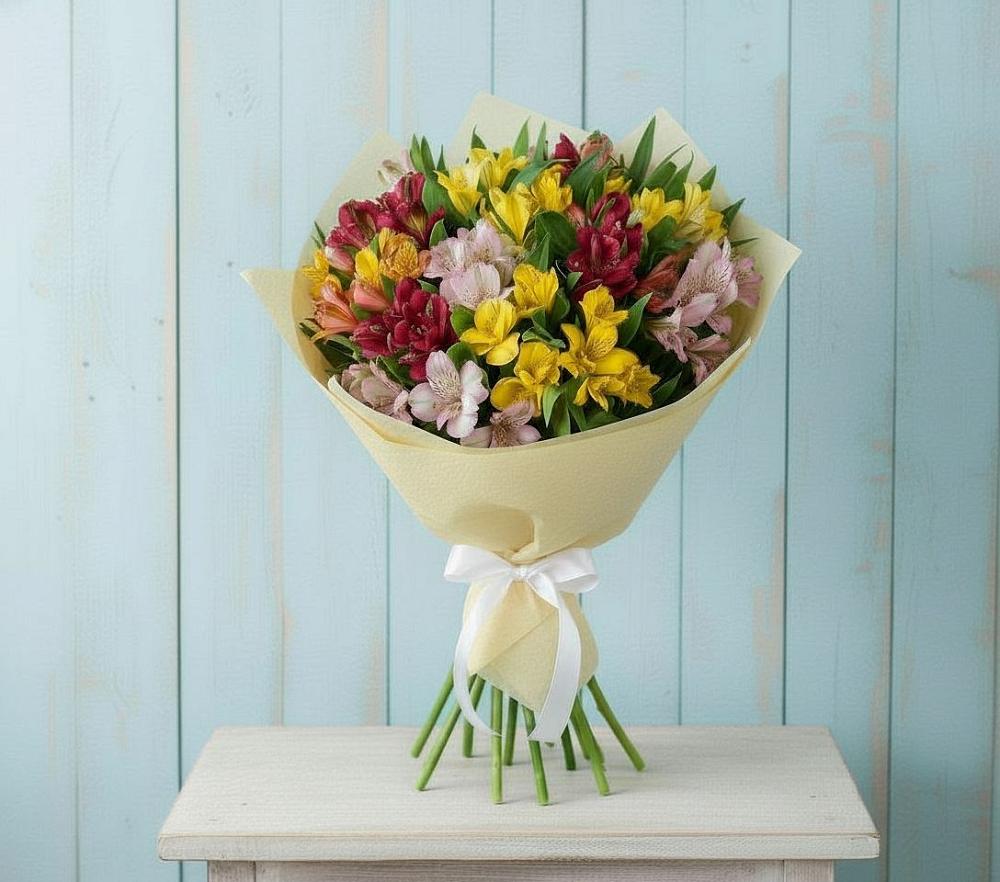 Букет цветов из: Альстромерии в Кумыше