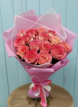 Букет 15 Розовых роз Равель #REPLACE_PRED# Кумыше