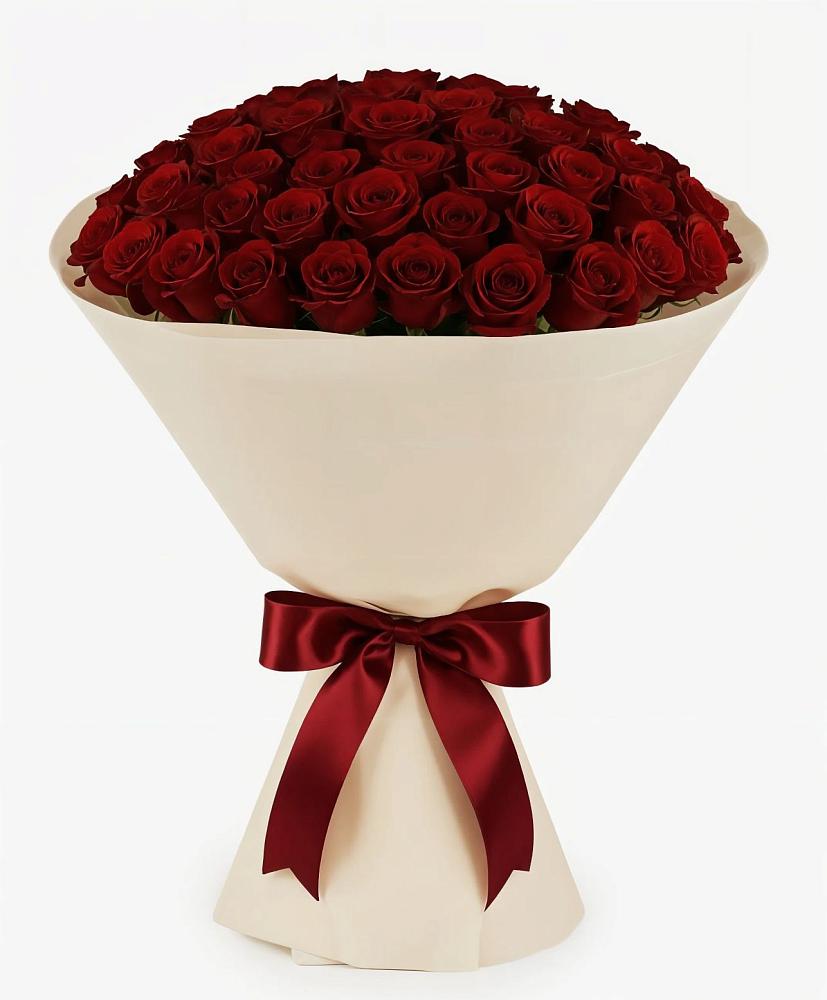 Букет 101 Бордовая роза Блэк Бакарра в Кумыше