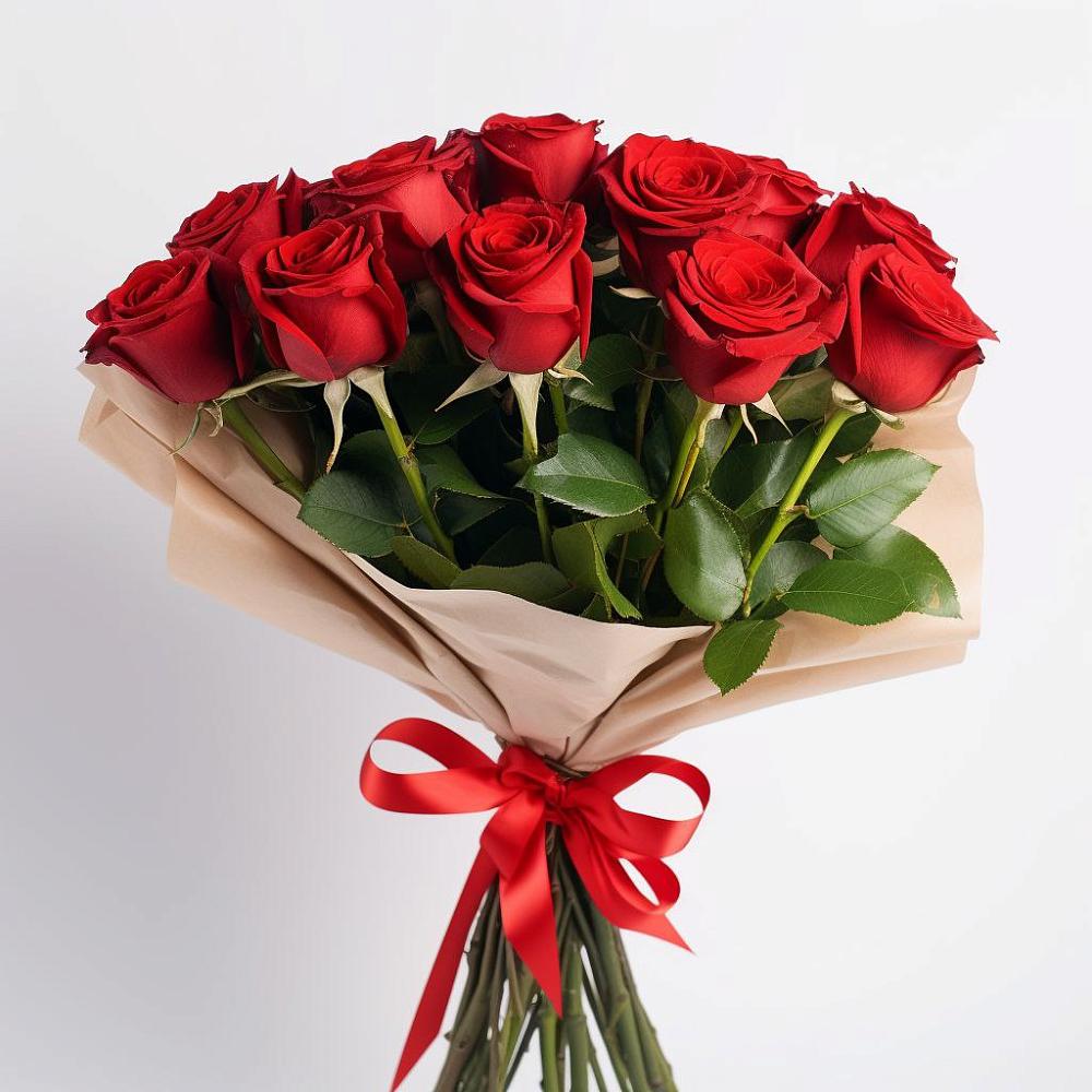 Букет 11 Красных роз Эдлесс Лав в Кумыше